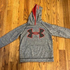Under Armour Storm Youth Large Hoodie Gray/Black/Red, Line New